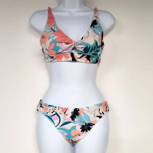 Raisins Hippy Chic Tropical Print Bikini Size Small - Picture 3 of 8